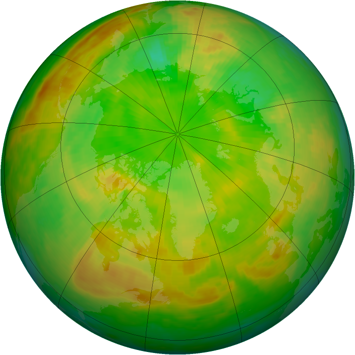 Arctic ozone map for 22 June 1982